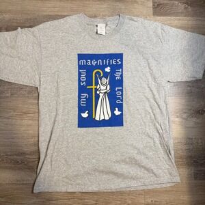 My Soul Magnifies The Lord Gray Graphic T-Shirt XL Thurston UMC